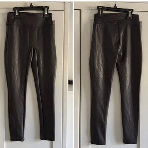 Spanx for Girls Faux Leather Leggings in Black Size Small